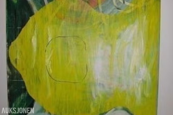 Stort originalt oljemaleri av Ewa Jacobsson – signert 1998 – 205 x 133 cm
